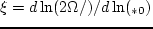 $\eta = L_\s/L_c =
d\ln(c_r)/ d\ln(\s_{*0})$