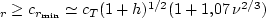 $(c_r)_{\min}$