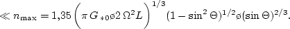 $\Omega \sim r^{-n}$