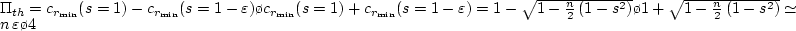 $s = 1
- \varepsilon$