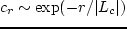 $\s_{*0} \sim \exp(-r/ \vert L_\s\vert)$