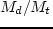 $M_d / M_t$