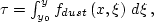 $\tau(x,y)$
