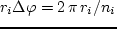 $n_i = N\,\Delta r/R $