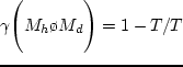 $\!M_h/M_d \,\gee\, 1,\!18\!$