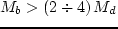 $M_b=0,\!24M_d$
