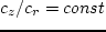 $c_r(r=0)$