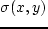 $\sigma (x,y)$