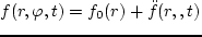 \begin{displaymath}
i\,\hat\omega\,\tilde\rho = {\rm div}(\rho_0 \tilde{\vec u}),
\end{displaymath}