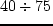 $\rho_g(h)/\rho_g(0) = 1/2$