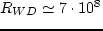 $R_{BH} = R_g = 2GM_1/c^2$