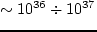 $\sim 10^{38}$